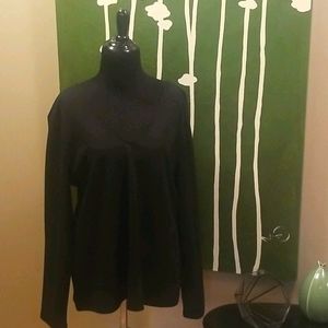 Ann Taylor double V Neck long sleeve shirt